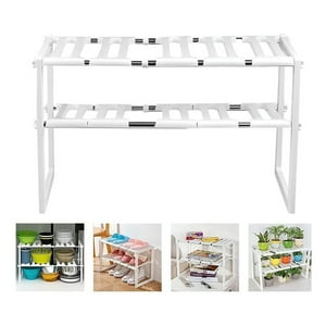 Genérico - Organizador Estante Cocina Bajo Fregadero Ajustable Blanco