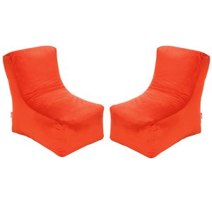 Bodevir - Set Pouf Tatto 1C Felpa Naranjo