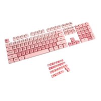 Magideal - Keycaps Set Teclado Mecánico 132 Piezas Accesorios Teclado Repuesto Superficie Esmerilada Material Resistente Adecuado Para Uso Profesional Oficina H Rosa