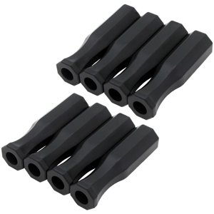 Ioensy - 8 Uds Empuñaduras De Mango De Futbolín Negro 5/8 Pulgadas Varillas De Futbolín Manijas Octogonales