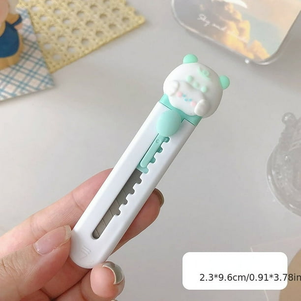Get Your Work Done with Style and Fun with Kawaii Cartoon Animals Mini Portable Ulity Knife Box Cutter Pocket Stretch Paper Cutters