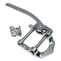 Xusx111 - Tremolo Puente Para Guitarra Eléctrica, Cromado Vibrato Cuello De Cola Con Barra De Rodillos, Cuerpo Plano De Reemplazo, Mejora Del Puente De Cola Dura