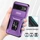 thumbnail image 3 of Funda Armada para Google Pixel 8 con Tapa Deslizante y Soporte Magnético Giratorio Morado, 3 of 5