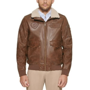 Chaqueta Tommy Hilfiger Smooth Lamb Touch De Piel Sintética Para Hombre