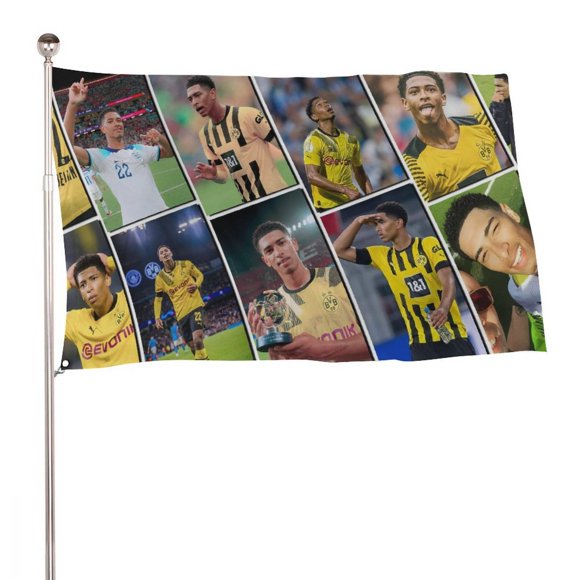 Jude Bellingham Bandera impresa con temática, regalo perfecto para fanáticos, amigos y familiares, y adecuada para actividades al aire libre e interiores, decoraciones de fiesta. 60*90CM