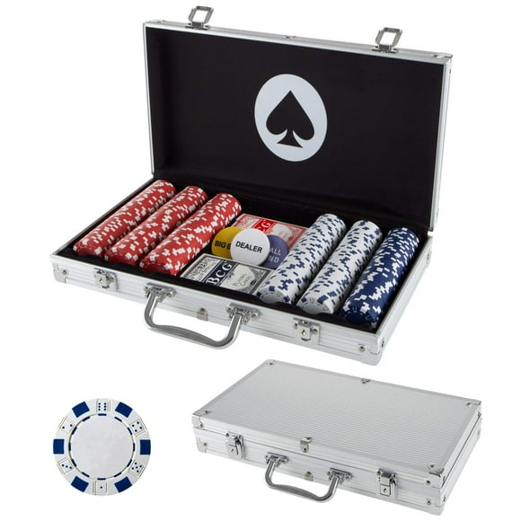 Juego de fichas de póquer Trademark Poker de 11,5 g con tarjetas y estuche para 300 fichas