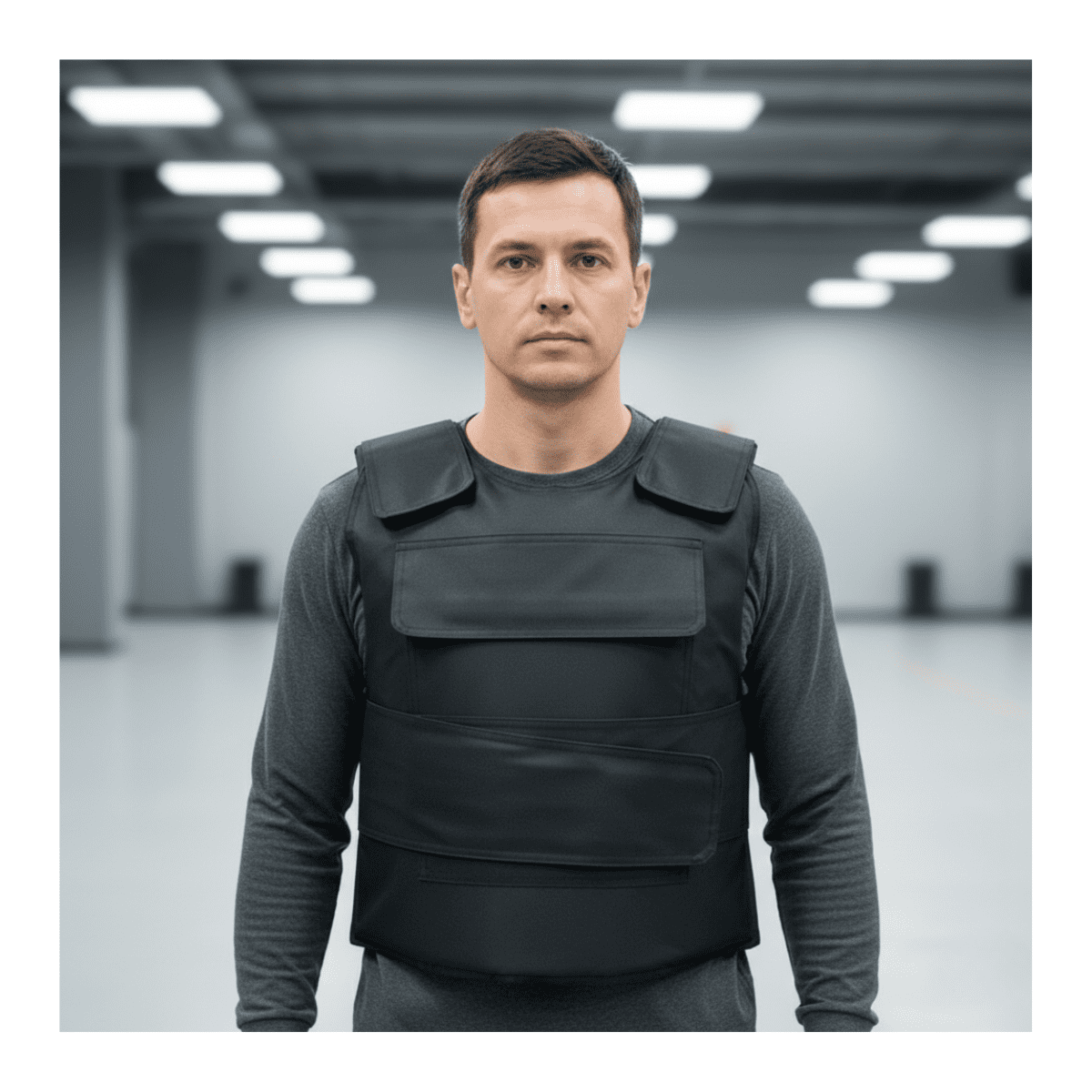 Genérico - Chaleco De Seguridad Táctico Anti Corte Ajustable Guardias Negro Talla Única