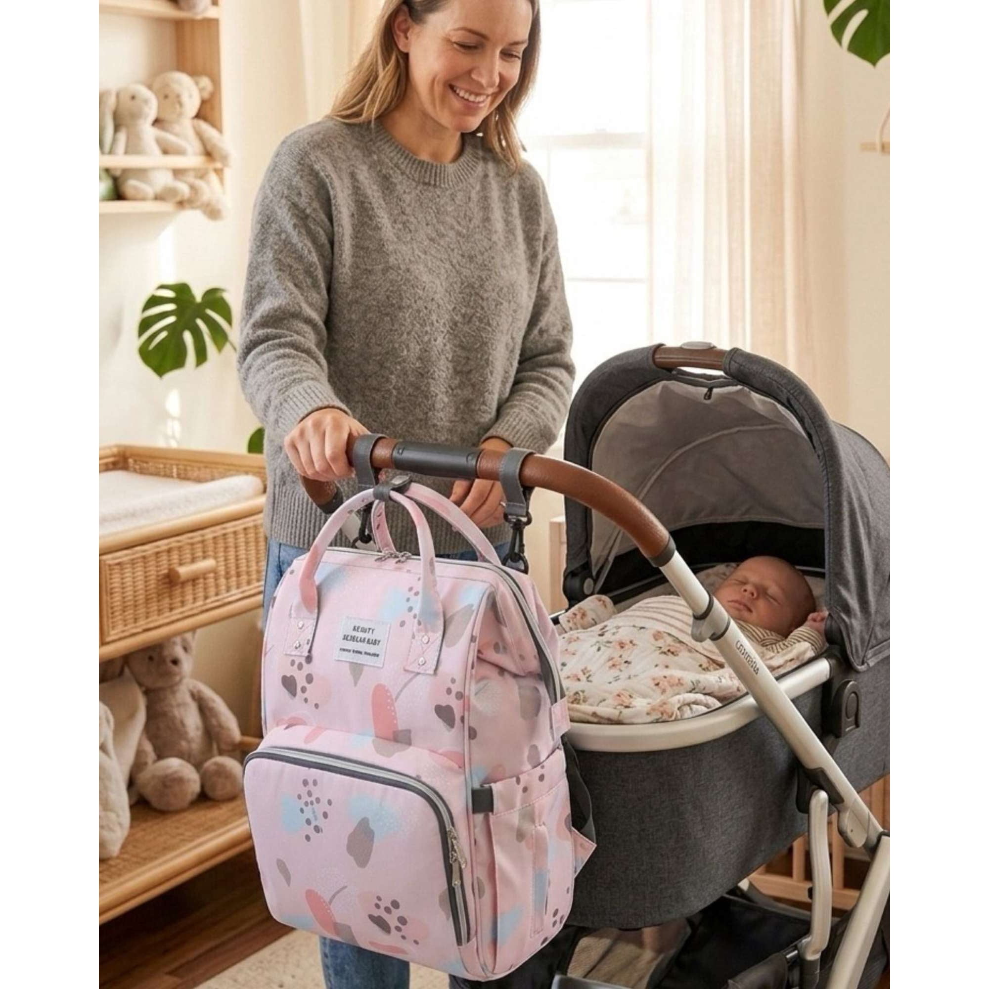 Imac Hogar - Mochila Maternal Bolso Pañalera Térmica Impermeable Premium