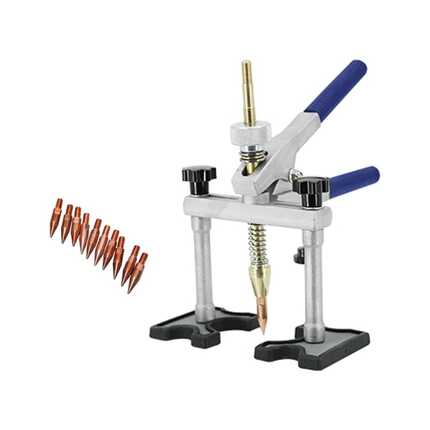 Herramienta Extractora de Abolladuras, Extractor de Barra de Nivelación Manual con 10 Puntas, Herramienta de Reparación de Abolladuras Sin Pintura Par Extractor B