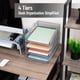 thumbnail image 2 of Set de 4 bandejas de papel Mind Reader 27 × 34 × 29 cm color plata, 2 of 7