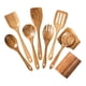thumbnail image 1 of Juego De Utensilios De Cocina De Madera Maciza, Cuchara, Tenedor Para Mezclar, Revolver Y Servir, 9 Piezas, 1 of 3