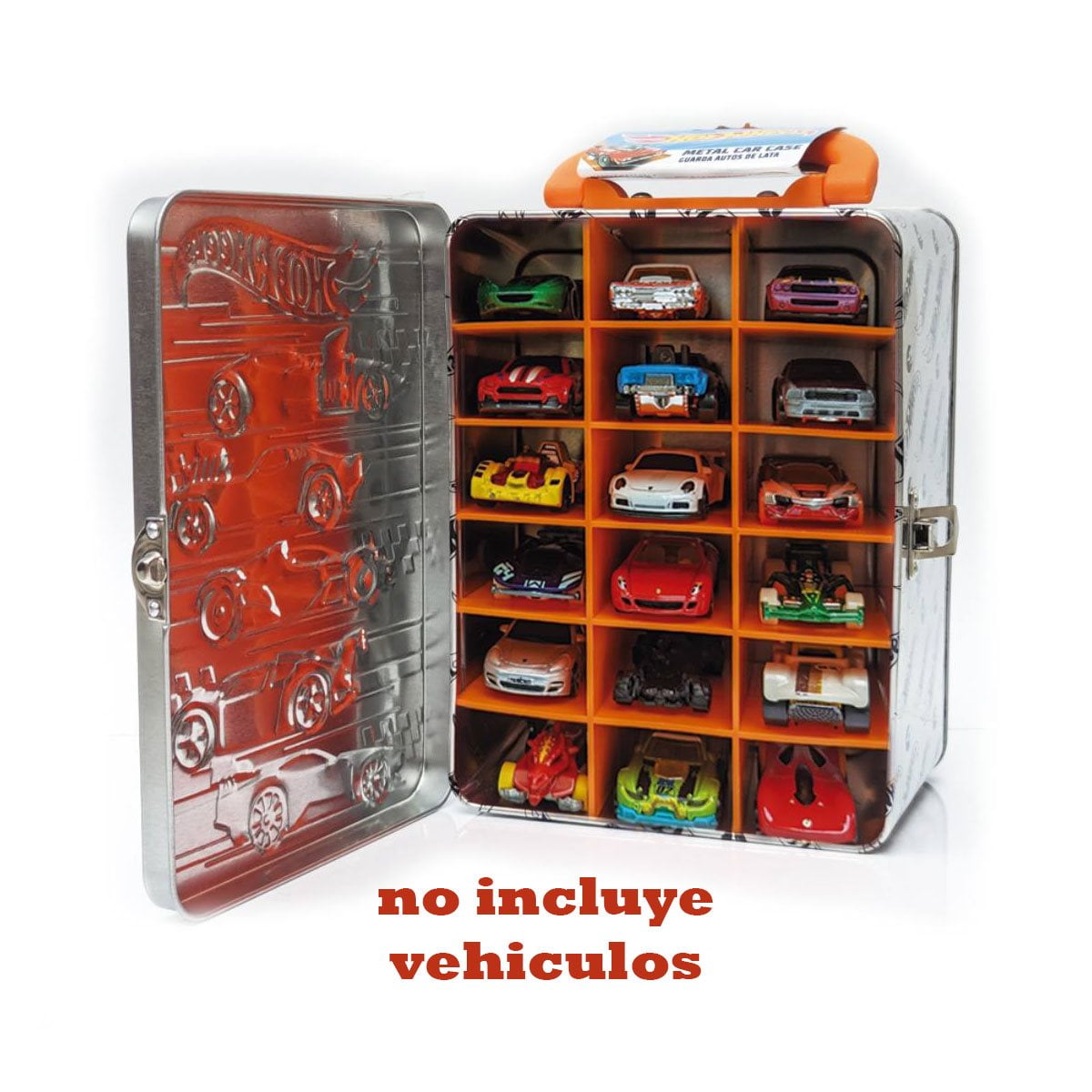 Caja Metálica Hot Wheels Colección Para 18 Autos - A