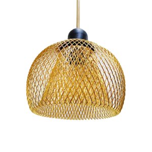Ioensy - Lámpara Colgante De Hierro, Cubierta De Luz Colgante Retro Para Cafeterías, Dormitorio, Baño, Esférica Dorada