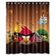 thumbnail image 1 of Cortina de ducha de Angry Birds, juego de cortinas de baño con ganchos, tamaño 66 x 72 pulgadas, 1 of 3