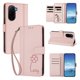 thumbnail image 2 of Funda Cartera Trébol para Xiaomi Poco M7 4G con Ranuras Tarjetas y Carga Inalámbrica Rosa, 2 of 6