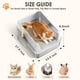 thumbnail image 4 of Caja de arena para gatos Bsemax de acero inoxidable con tapa para gatos pequeños, 4 of 9