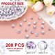 thumbnail image 2 of Uxcell 200 Pcs Cuentas de Porcelana, Cuentas de Cerámica Impresas de 8mm Cuentas Redondas de Flores Cuentas Separadoras Hechas a Mano para Hacer Joyas Aretes Collar Manualidades DIY, Púrpura, 2 of 6