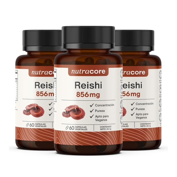 Reishi 856mg - Pack 3x60 Cápsulas Vegetales Natural | Nutracore