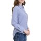 thumbnail image 4 of INSPIRE CHIC Camisas de Mujer con Botones, Mangas Largas Enrollables, Cuello con Solapa, Talla M Azul, 4 of 8