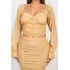thumbnail image 2 of Conjunto De Falda Y Espalda Fruncida Con Mangas Largas Brillantes, 2 of 5
