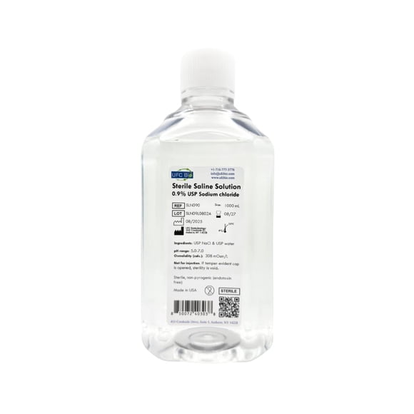 Solución salina normal UFC Bio 0.9% 1000 mL (1 litro)