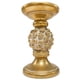 thumbnail image 1 of Porta Vela Candelabro Decorativo Elegante Dorado Rosas 17cm, 1 of 3