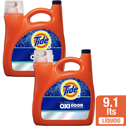 Pack X 2 Detergente Líquido Tide Ultra Oxi 3.9 L
