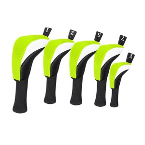 Ioensy - 5 Piezas Golf Madera De Madera Cubierta De Cabezal De Madera De Golf Para Deportes Al Aire Libre Adultos Verdes