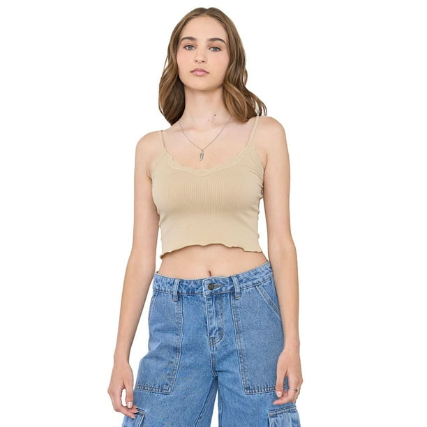 Peto Mujer Seamless Encaje Beige Corona