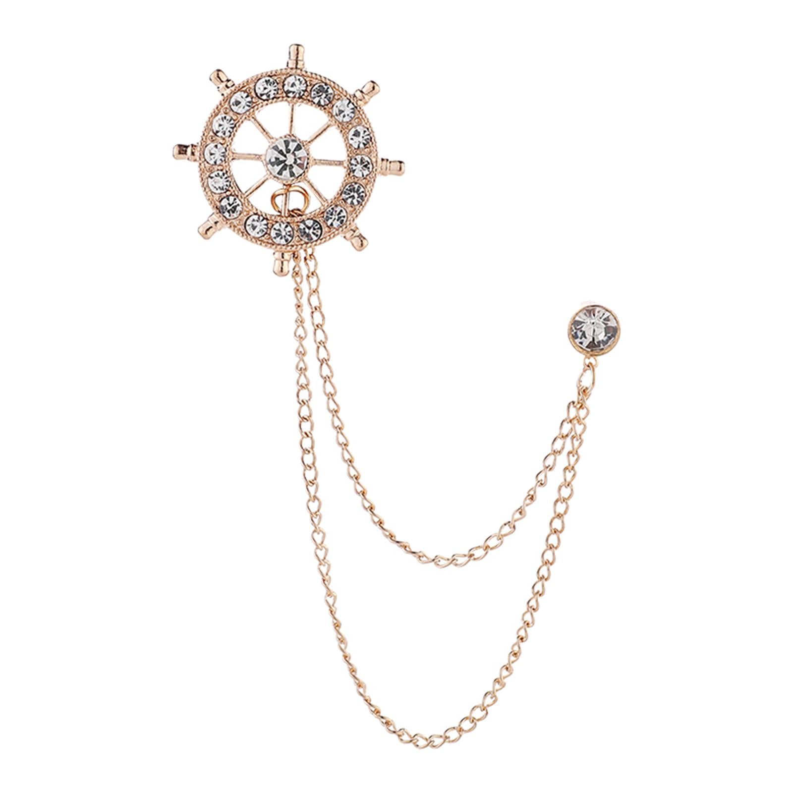 Ioensy - Broche De Cadena Con Borlas, Cadenas De Eslabones, Broches De Alfiler, Alfiler De Solapa Para Hombres, Camisas De Esmoquin