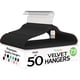 thumbnail image 1 of Perchas De Terciopelo De Alta Calidad 50 Unidades Color Negro, 1 of 8