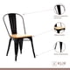 thumbnail image 3 of Silla Tolix con Asiento de Madera - Negra, 3 of 3