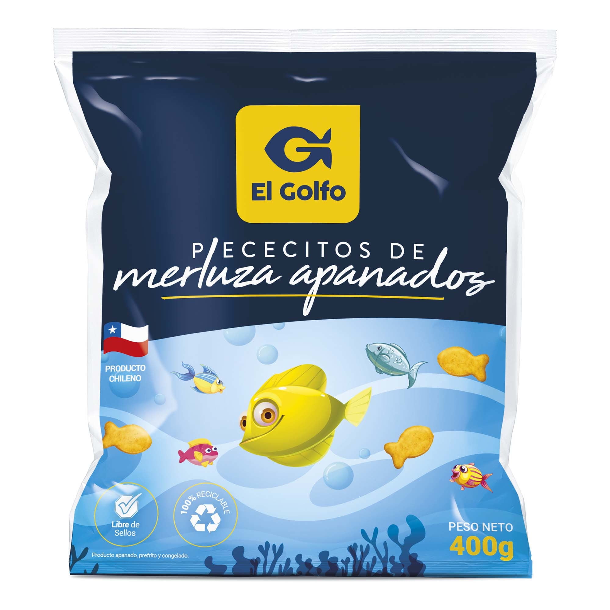 Pececitos Merluza Apanados Bolsa 400 g El Golfo
