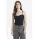thumbnail image 1 of Polera Mujer Tirantes Crop Lazo En Escote Negro, 1 of 4