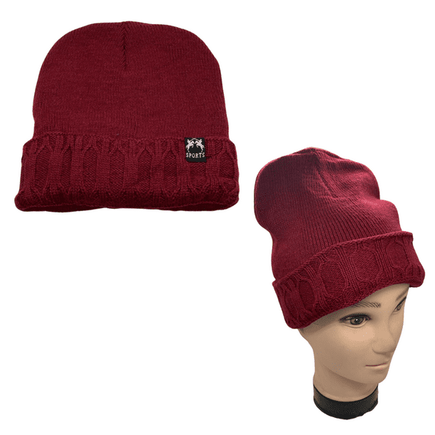Gorro Beanie Con Doblez Y Tejido Unicolor Forro Chiporro