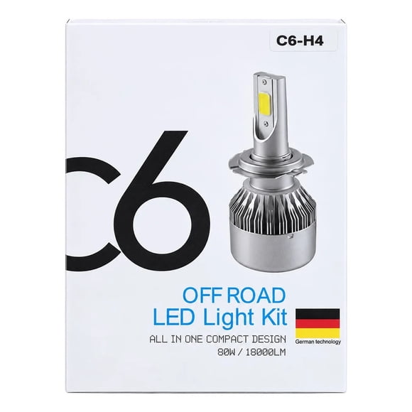 Kit Luces Led c6 h4 80w 18000lm Luz Blanca Fria Auto Moto
