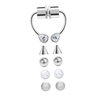 Ioensy - Anillos De Nariz De Acero Inoxidable Aro Anillo De Herradura Clip De Nariz Para Mujeres, Niñas, Hombres, Estilo B