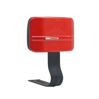 Magideal - Respaldo De Trasero, Cuero De Pu Suave, Cómodo Respaldo De Asiento Impermeable, Almohadilla Sissy Bar, Para Accesorios De Motocicletas Eléctr , Rojo