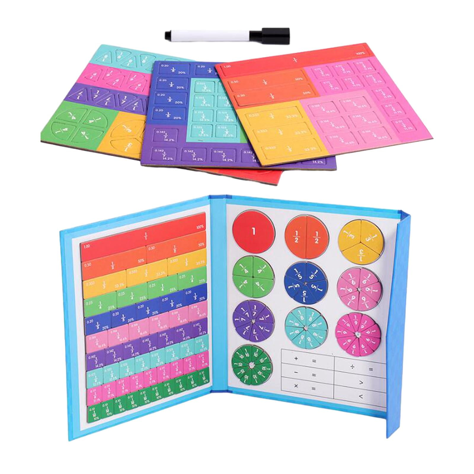 Bothyi - Fracción Aprendizaje Matemáticas Juguetes Reutilizar Fracción Concepto Juguetes Para Regalo Unisex Niños