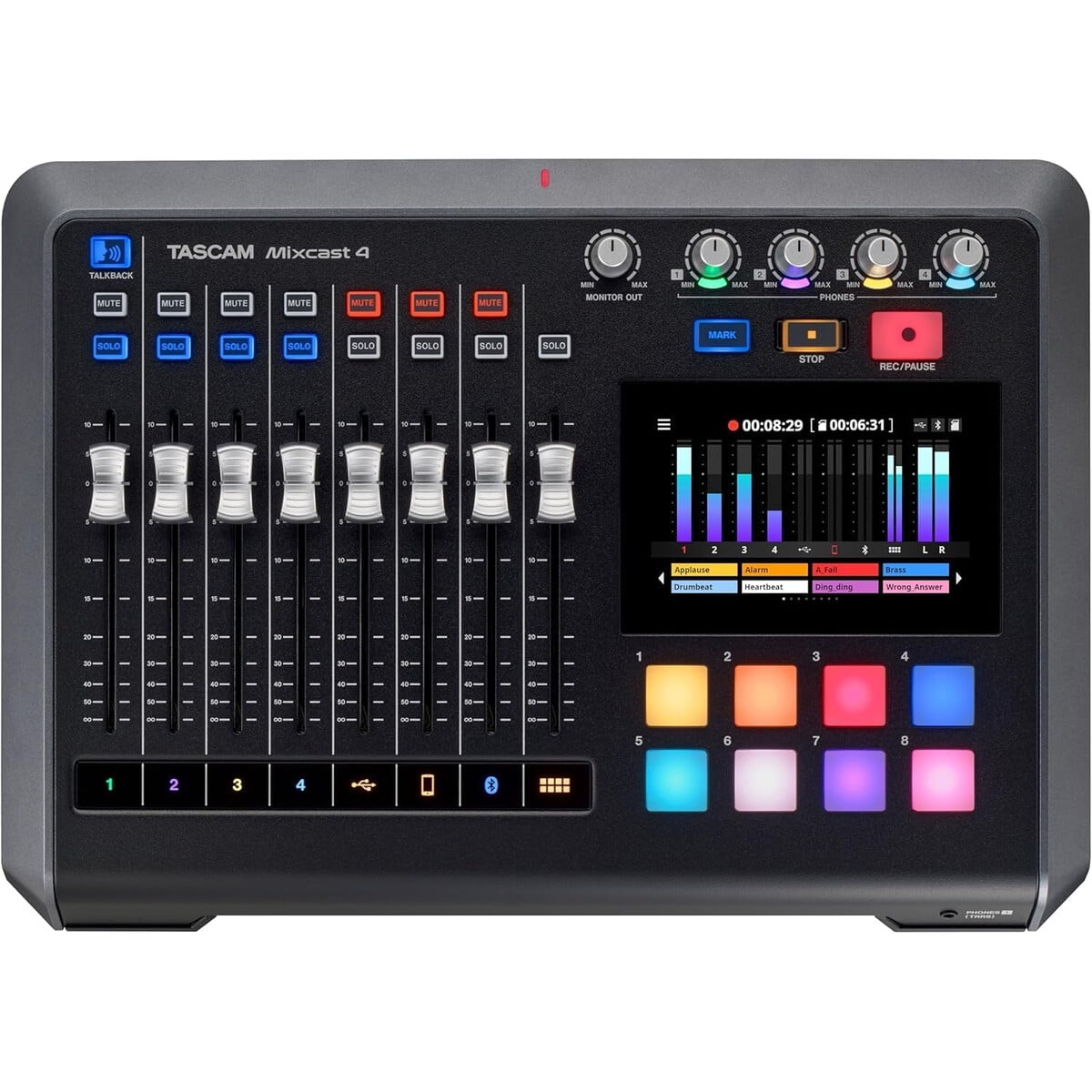 Mezclador Tascam Mixcast 4 Podcast Grabador Usb 14 Canales