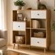 thumbnail image 1 of Librero Biblioteca 100x38x90 cm Madera Blanco 3 Cajones 5 Nichos MDF 12 mm, 1 of 7