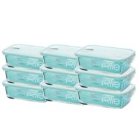 Set 9 Contenedores Hermeticos Vidrio Rectangular Allegra