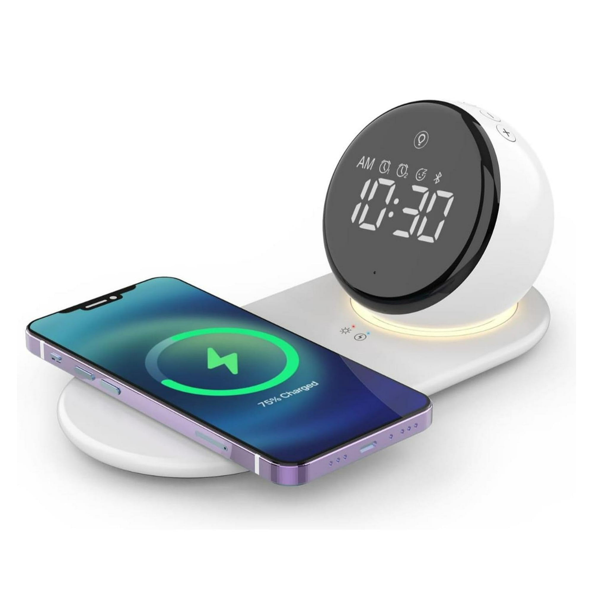 Genérico - Estación Carga Inalámbrica 2 En 1 Magnético Portátil Blanco