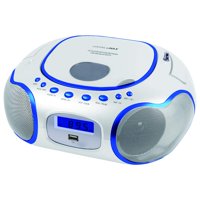 Boombox Portátil Para Cd/Mp3 Hannlomax Hx-309Cd Con Bluetooth, Color Blanco