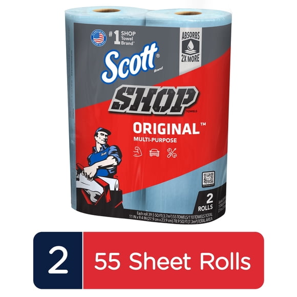 Toalla Multiuso Scott Shop Original 2 Rollos 55 Paños