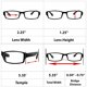 thumbnail image 3 of Gafas de lectura TruVision Readers 9501HP negras 2.00, paquete de 4, 3 of 8