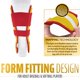 thumbnail image 5 of Protector de piernas Franklin Sports PRT Series de béisbol para adultos, color amarillo/rojo, 5 of 9