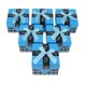 thumbnail image 2 of 6 unids caja de regalo de la caja de regalo de joyería de cartón de papel caja de almacenamiento de luz azul, 2 of 5