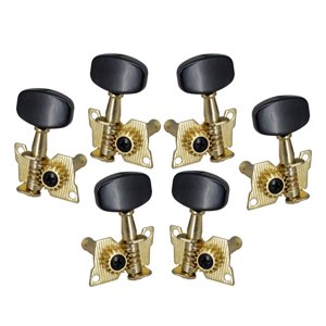 Magideal - 6 Uds 3L3R Clavijas De De Guitarra Cabeza De Máquina Clavijas De Afinación De Guitarra Derecha Izquierda Para Guitarra Acústica Instrumentos , Negro
