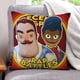 thumbnail image 1 of Hola Vecino Fundas de almohada de terciopelo con tema, regalos de funda de almohada, decoración para el hogar, cojín de lanzar, regalo de cumpleaños para fans y parejas. 40cm x 40cm., 1 of 6